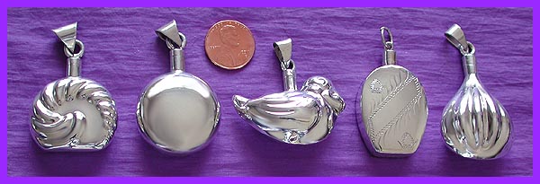 with cremation urn pendants / pet memorial jewelry 1