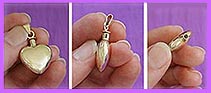 heart of gold pet cremation pendant