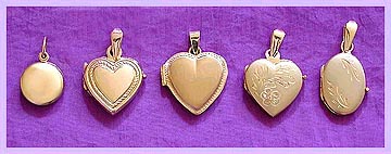gold lockets / memorial jewelry