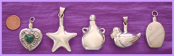 urn pendants / memorial jewelry 1